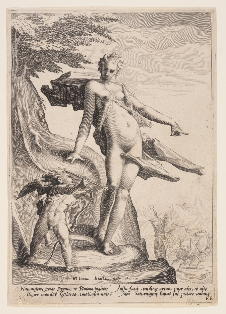 Venere, Cupido e Plutone da Jacob Matham