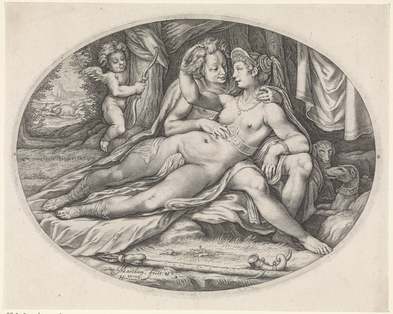 Venere e Adone da Jacob Matham