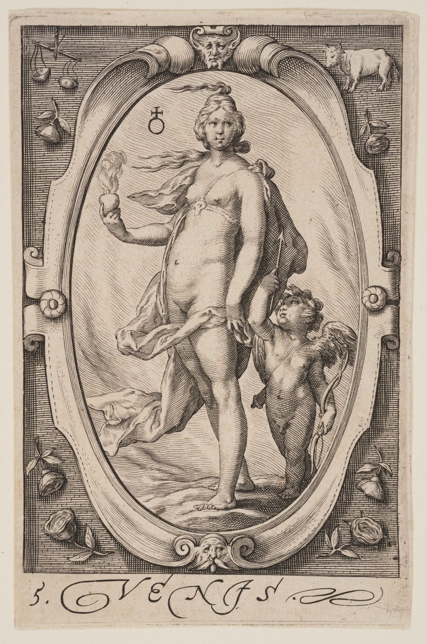 Venere, da I sette pianeti da Jacob Matham