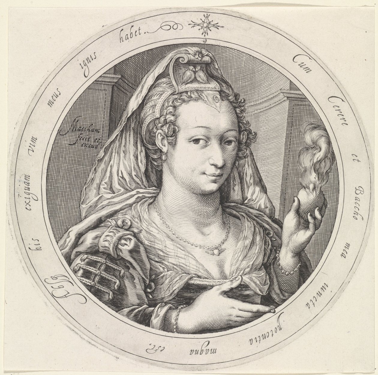 Venere con cuore ardente da Jacob Matham