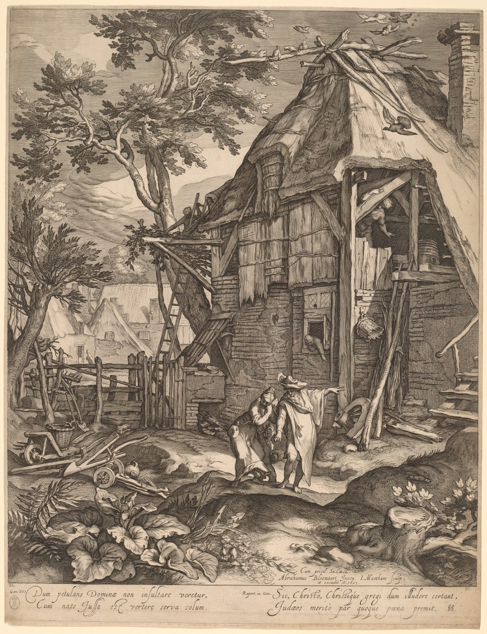 Abramo scaccia Agar da Jacob Matham, after Abraham Bloemaert