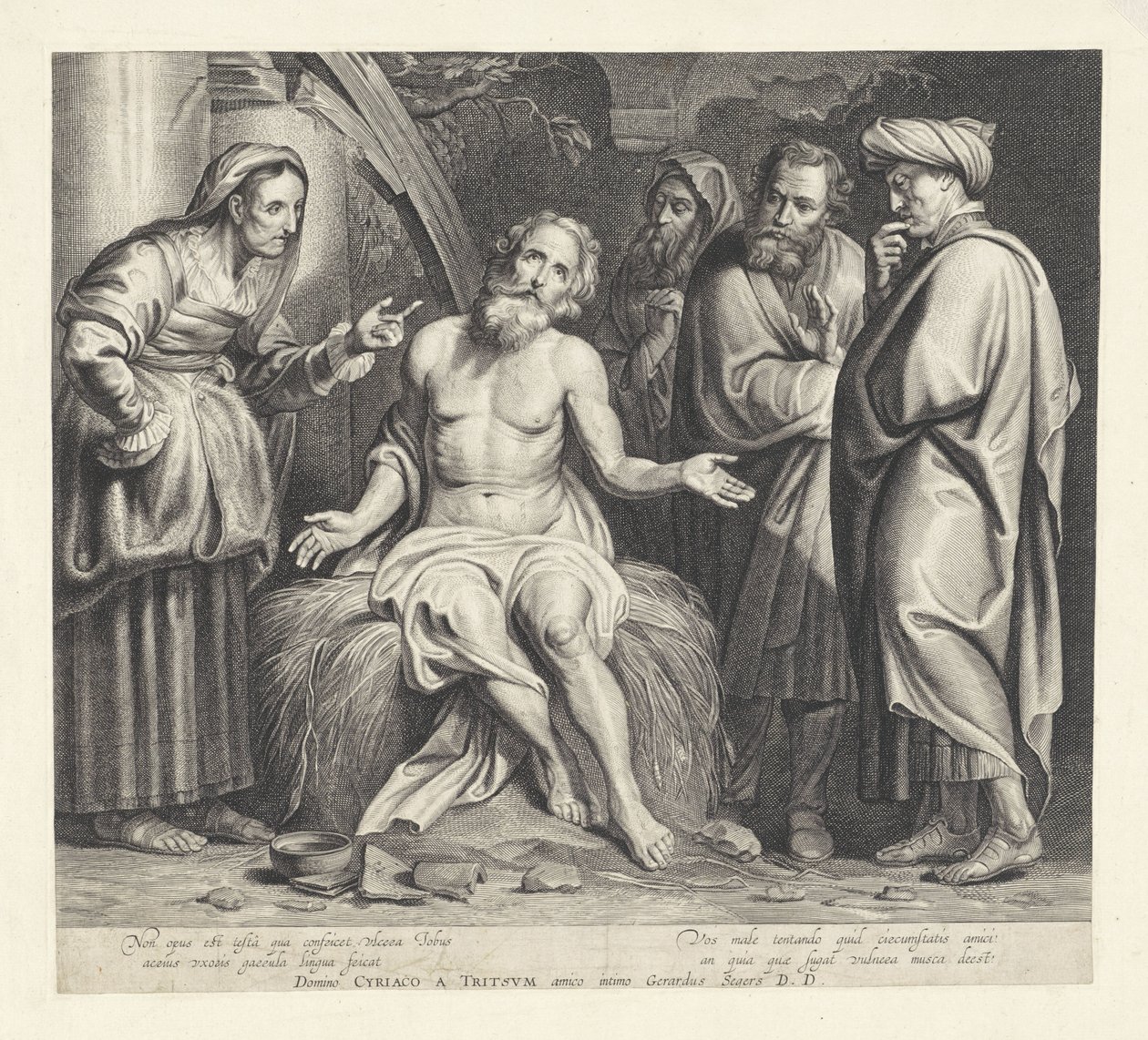 Giobbe sul letamaio da Jacob Neefs (possibly)