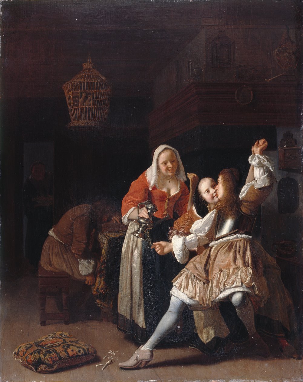 Il cavaliere abbracciato, c.1660-65 da Jacob Lucasz Ochtervelt