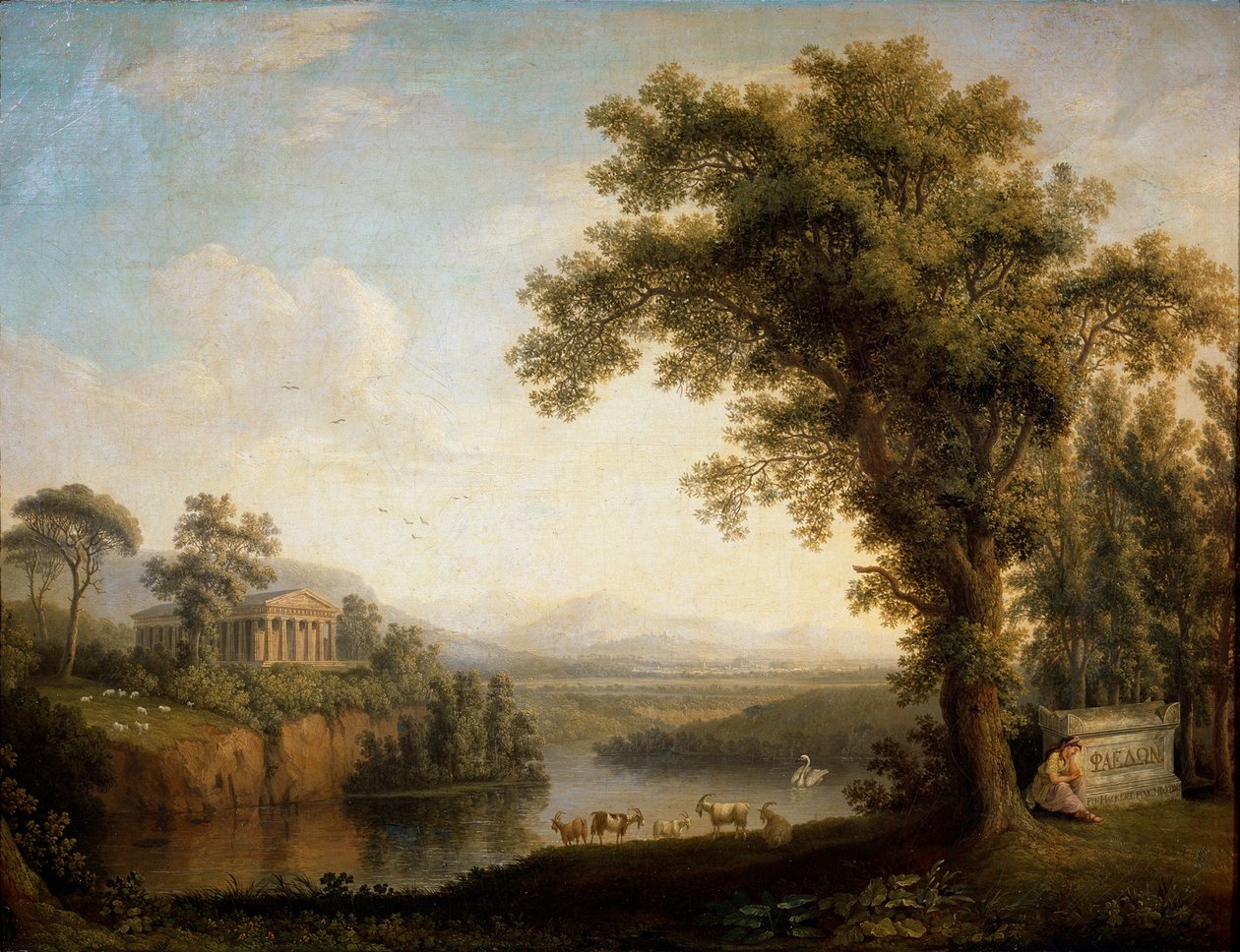 Paesaggio antico con la tomba di Fetonte, 1785 da Jacob Philip Hackert