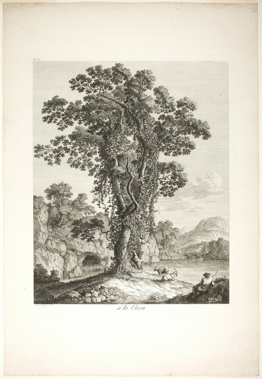 Vicino a la Cava, dalla Suite de IV Vues Dessinées Dans le Roiaume de Naples da Jacob Philipp Hackert