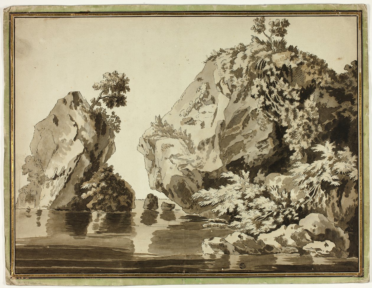 Rocce e acqua da Jacob Philipp Hackert