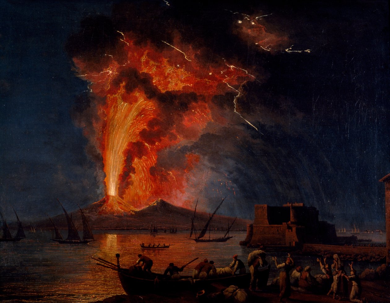 Eruzione del Vesuvio da Jacob Philippe Hackert