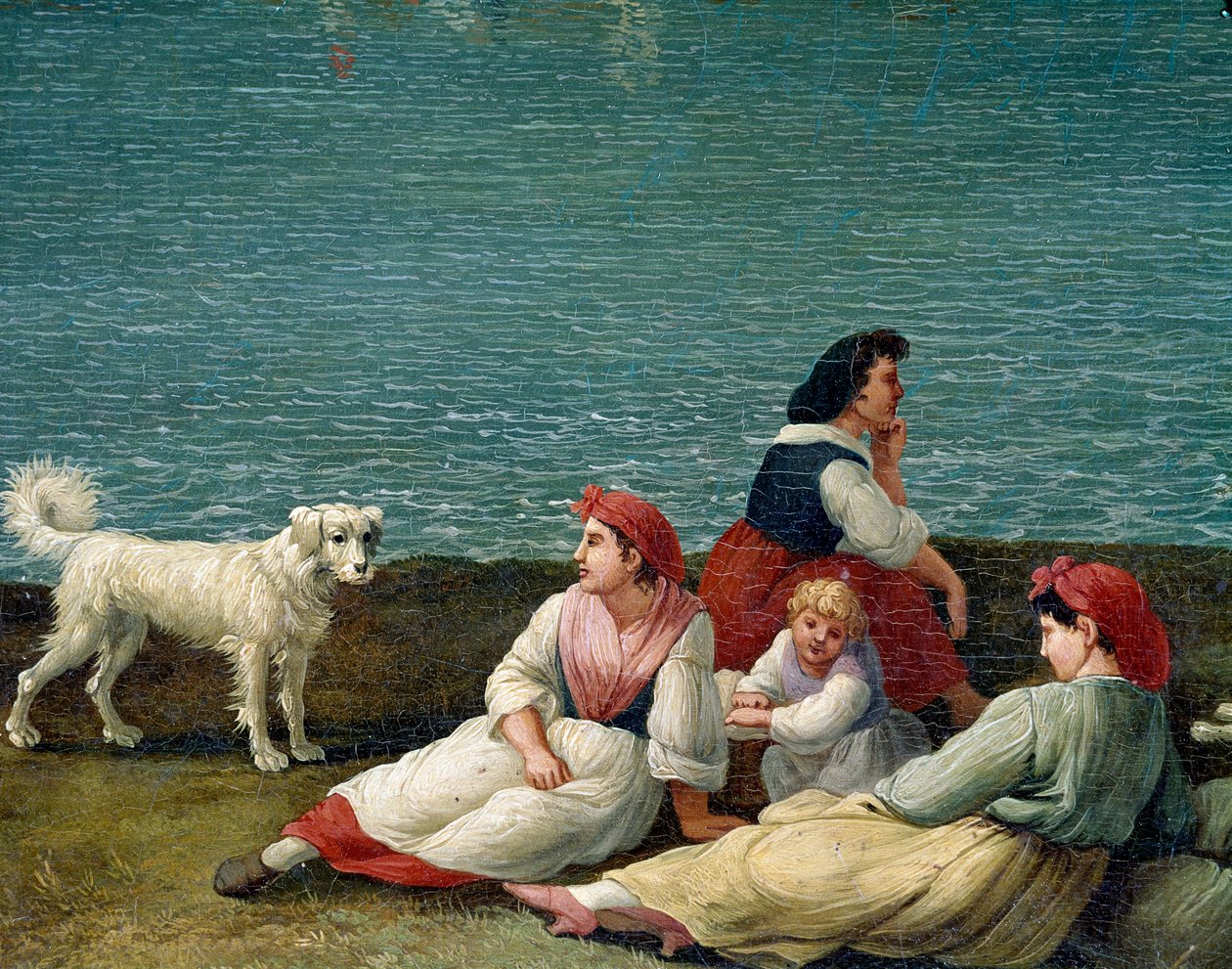 Contadini di Barletta, Italia (dettaglio) da Jacob Philippe Hackert
