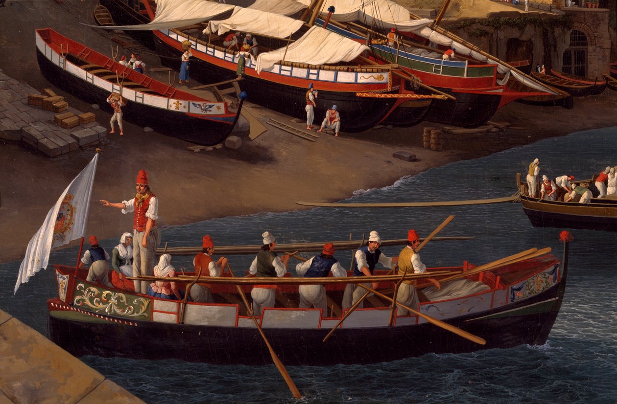 Veduta della Piccola Marina a Sorrento da Jacob Philippe Hackert
