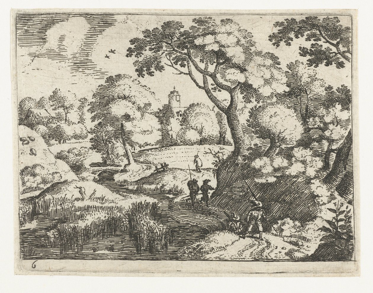Paesaggio con viaggiatore e soldati da Jacob Savery (I)