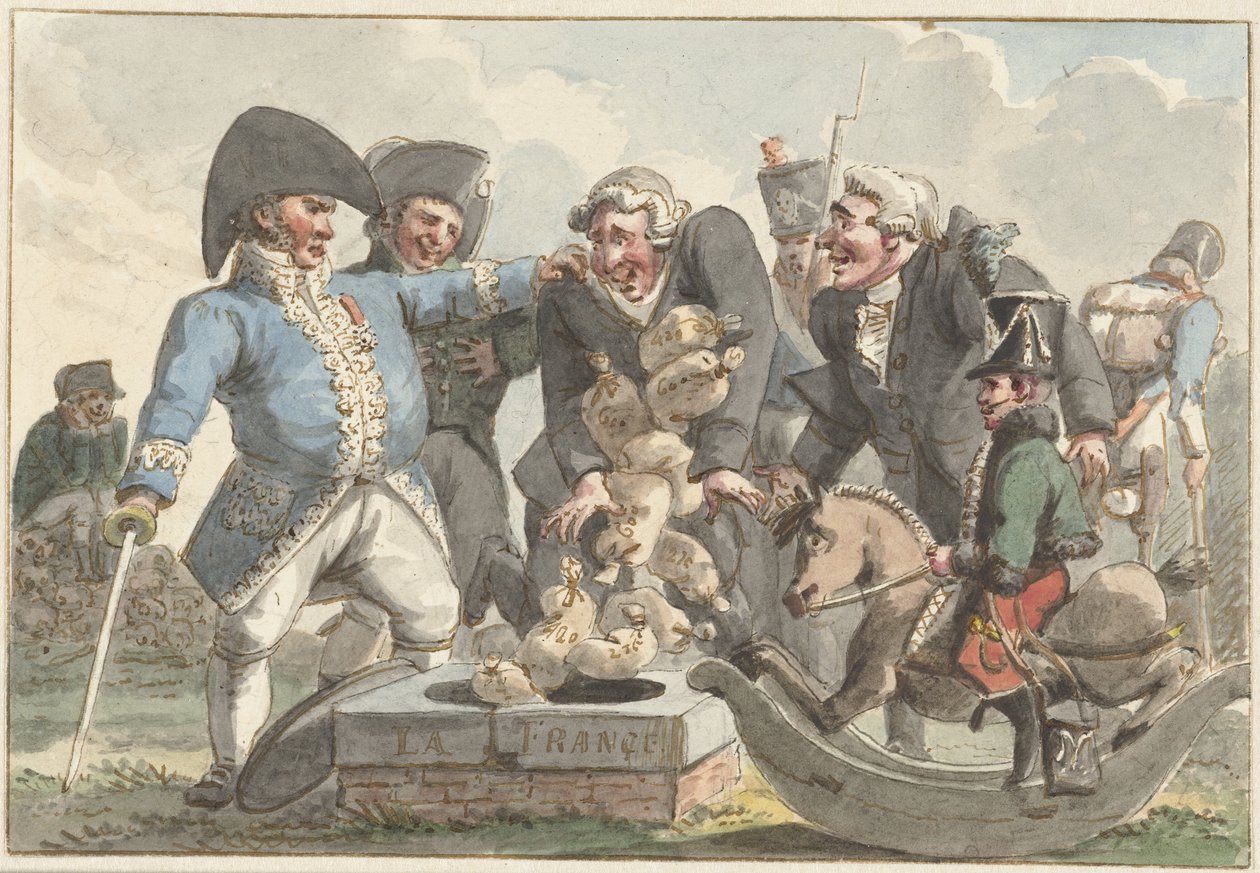 Caricatura sulla Tiercering del 1810 da Jacob Smies