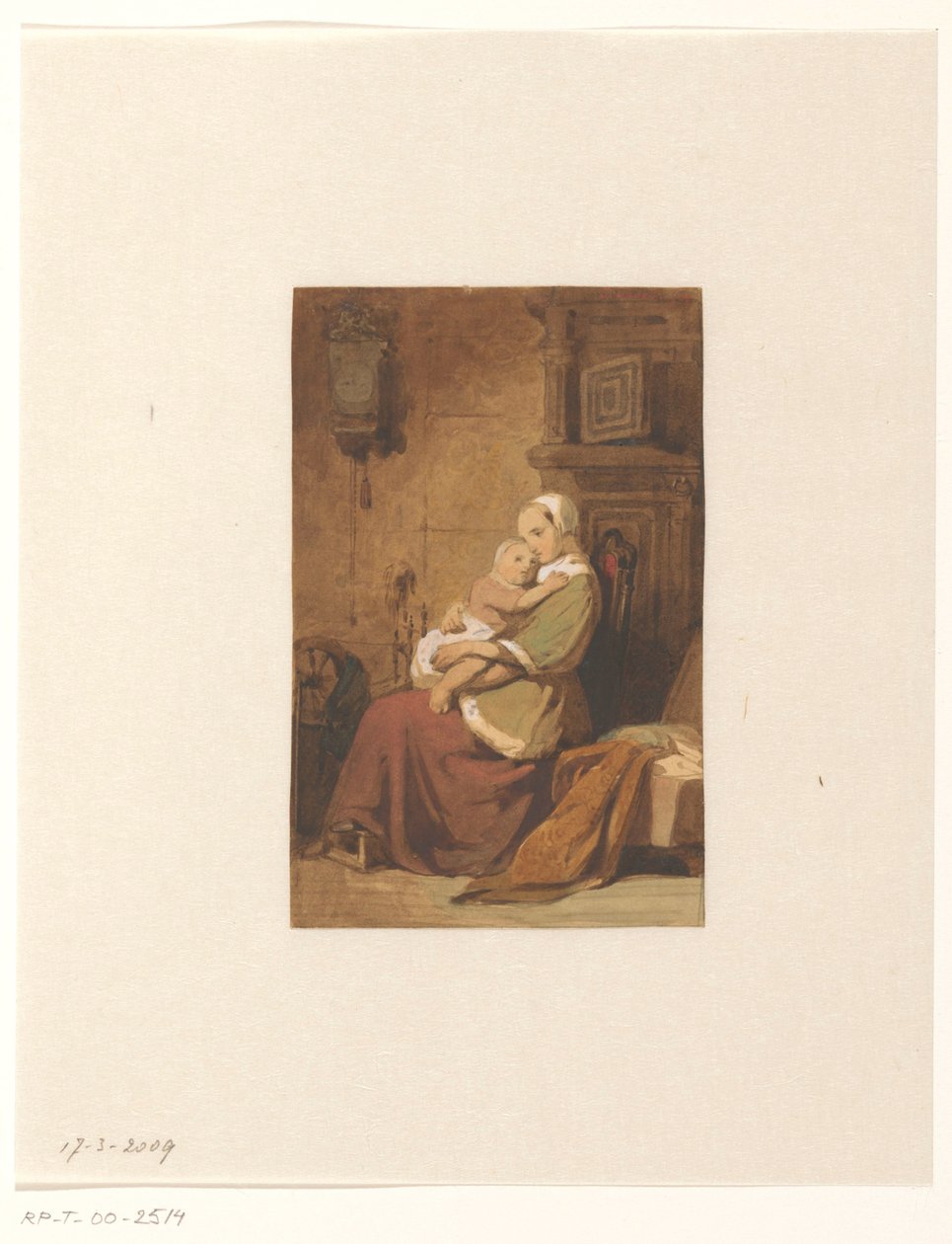 Madre e bambino in un interno da Jacob Spoel