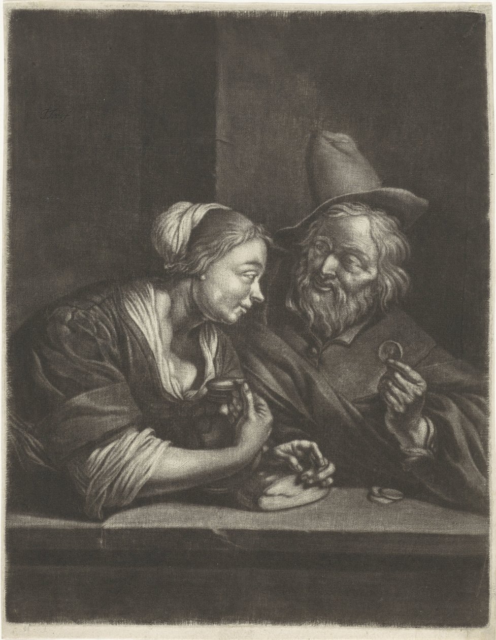 Giovane donna e vecchio da Jacob Toorenvliet