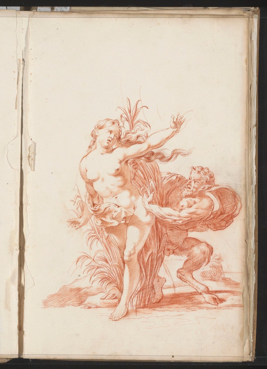 Syrinx und Pan da Jacob Toorenvliet
