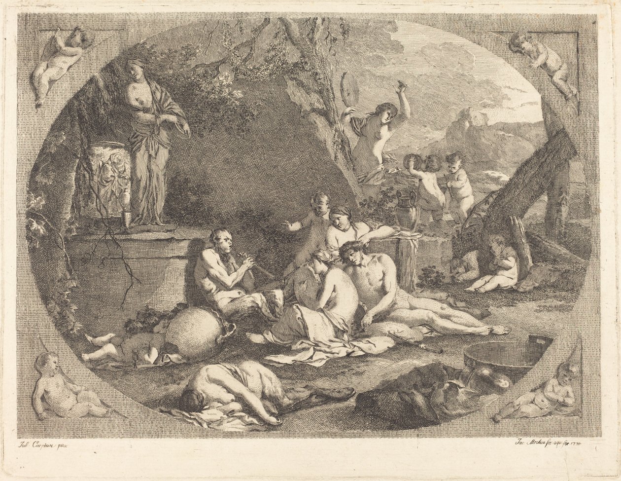 Baccanale da Jacob Wilhelm Mechau after Giulio Carpioni