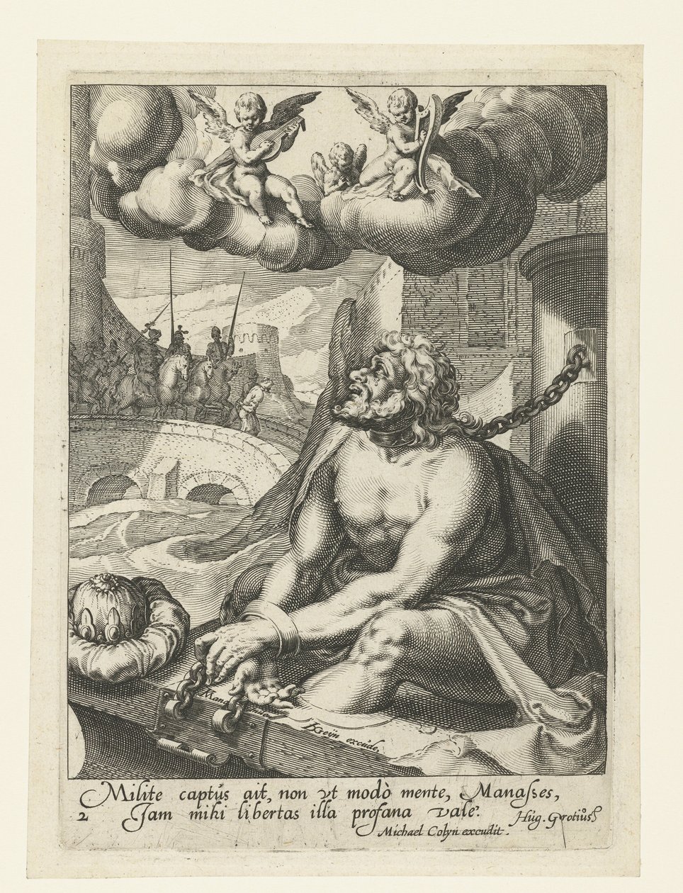Manasse come peccatore pentito Acht berouwvolle zondaars uit het Oude en Nieuwe Testament (serie) da Jacob de Gheyn (II) (workshop of)