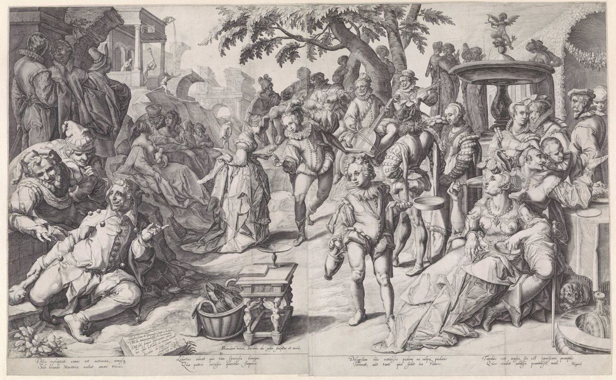 Il figliol prodigo sperpera il suo denaro da Jacob de Gheyn (II)