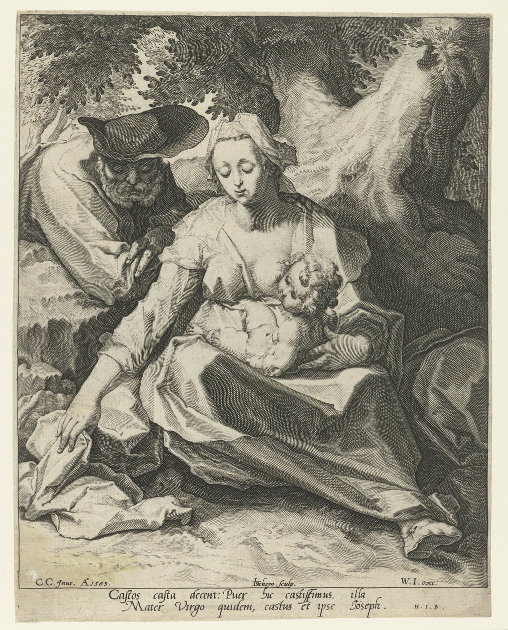 Riposo durante la fuga in Egitto da Jacob de Gheyn (II)