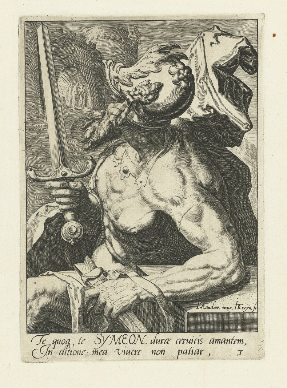 Capostipite Simeone (I capostipiti di Israele) (I dodici figli di Giacobbe) da Jacob de Gheyn (II)