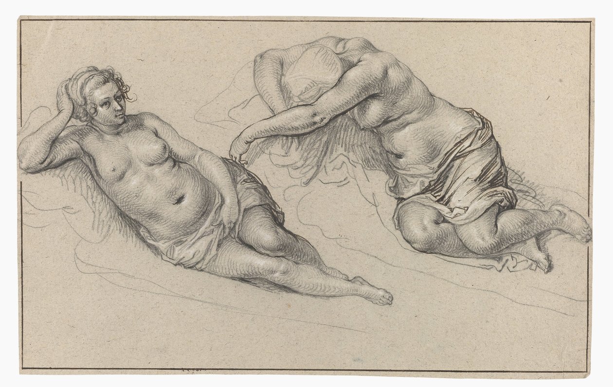 Due studi di una donna nuda da Jacob de Gheyn (II)
