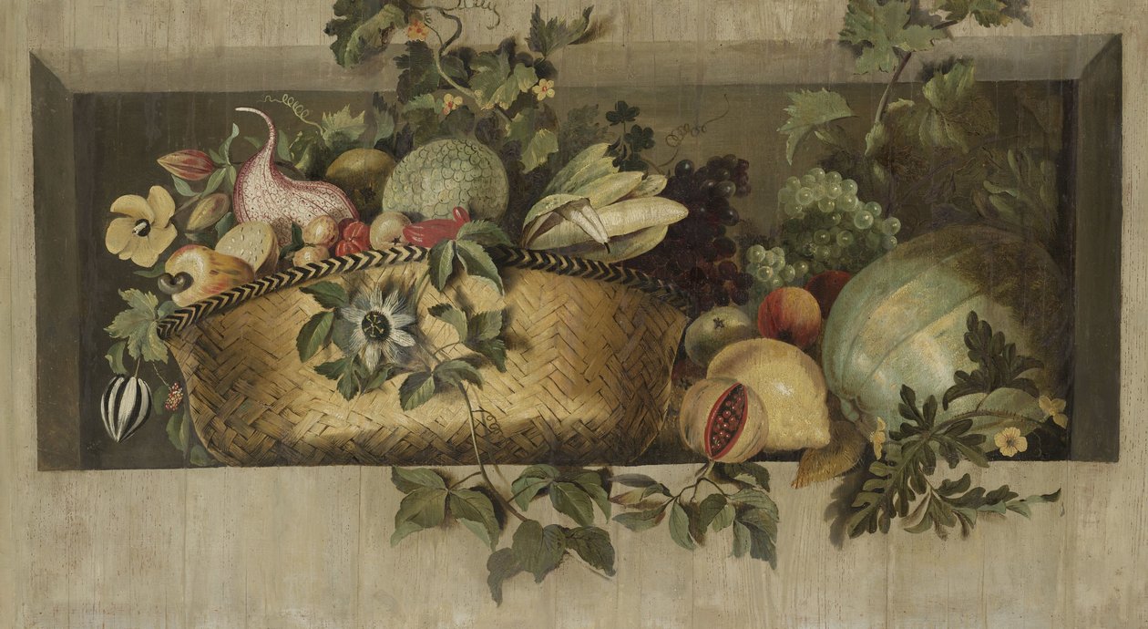 Natura morta con ghirlande di frutta e fiori da Jacob van Campen