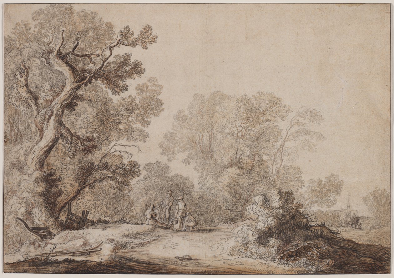 Contadini al Margine di un Bosco, c. 1630 da Jacob van Mosscher