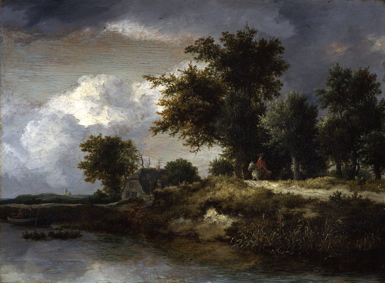 Una sponda boscosa del fiume da Jacob van Ruisdael