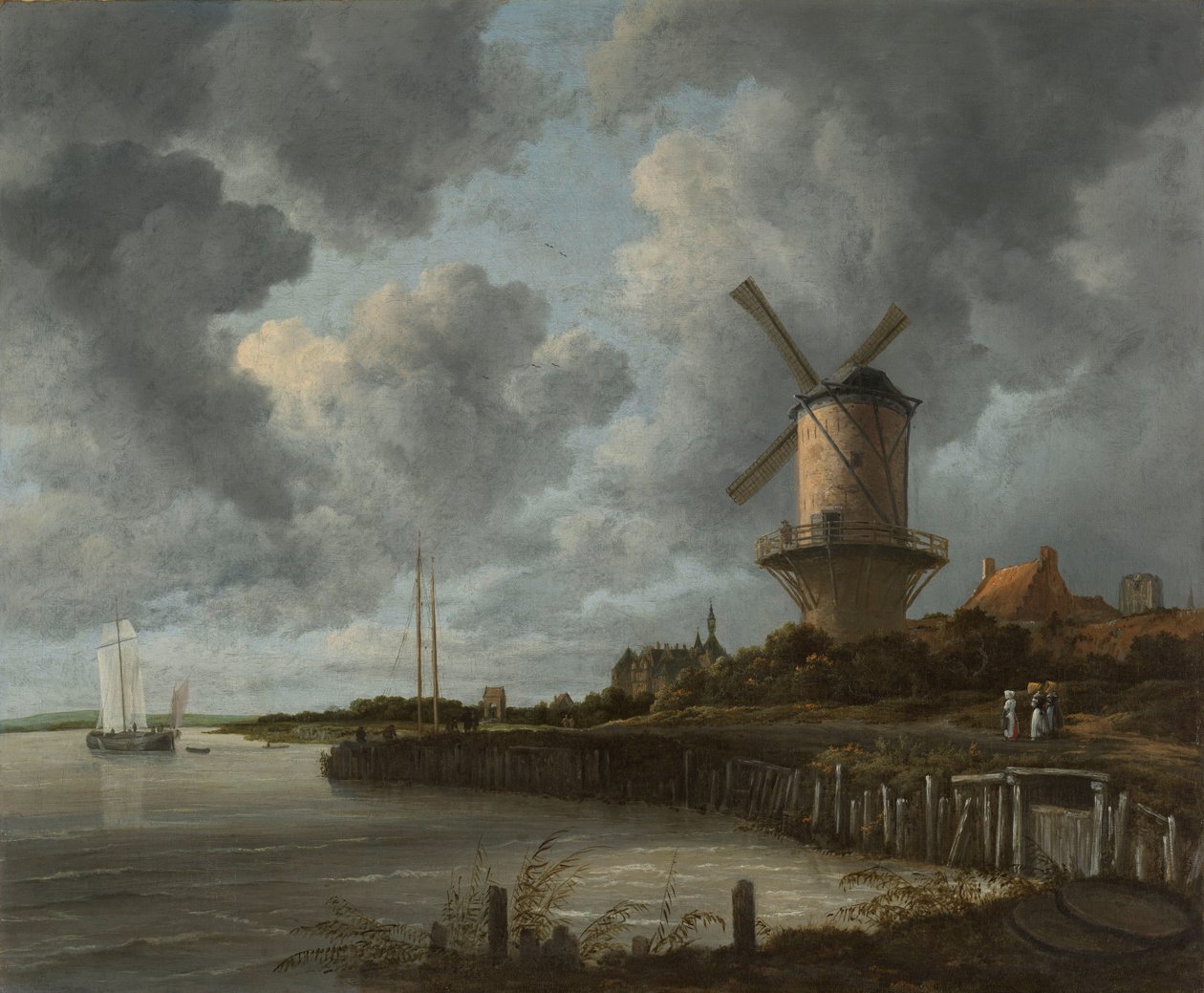 Olandese: Il mulino a vento di Wijk bij Duurstede da Jacob van Ruisdael
