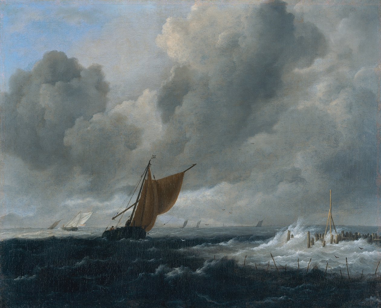 Olandese: Mare in tempesta con navi a vela Mare in tempesta con navi a vela da Jacob van Ruisdael