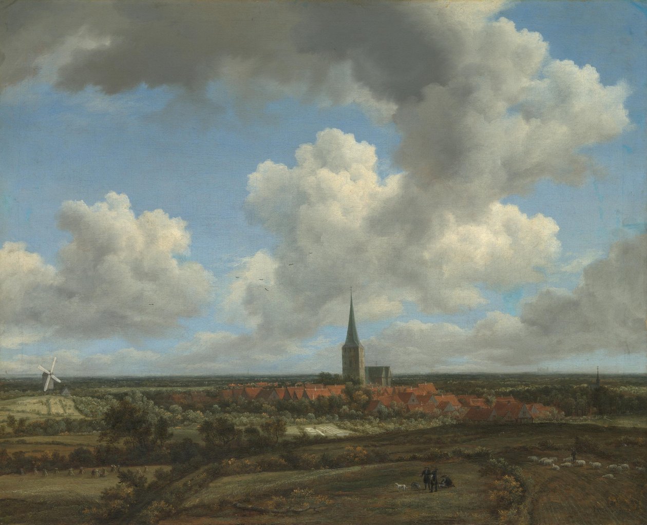 Paesaggio pianeggiante con veduta di Ootmarsum (Overijssel) da Jacob van Ruisdael
