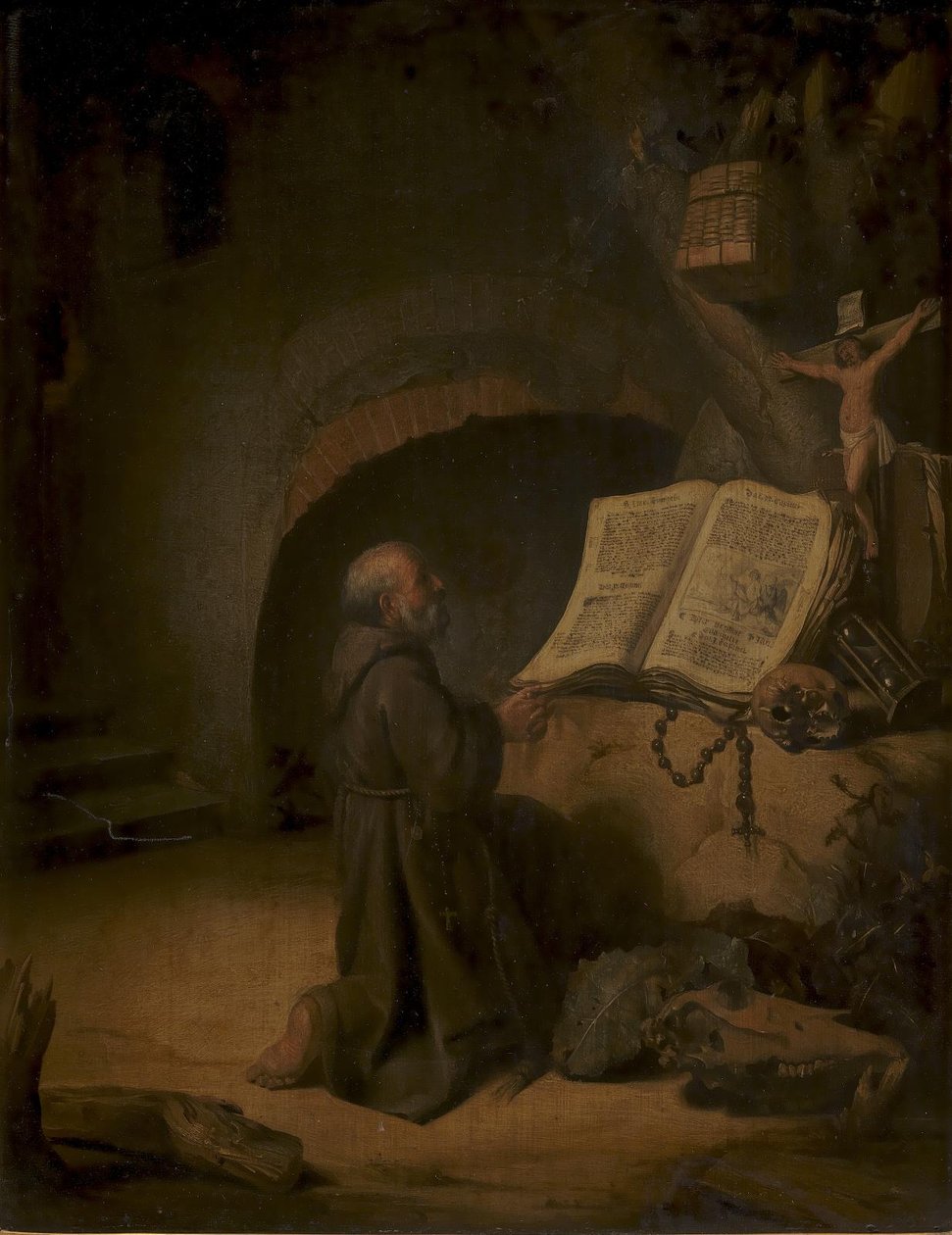 Eremita in preghiera da Jacob van Spreeuwen