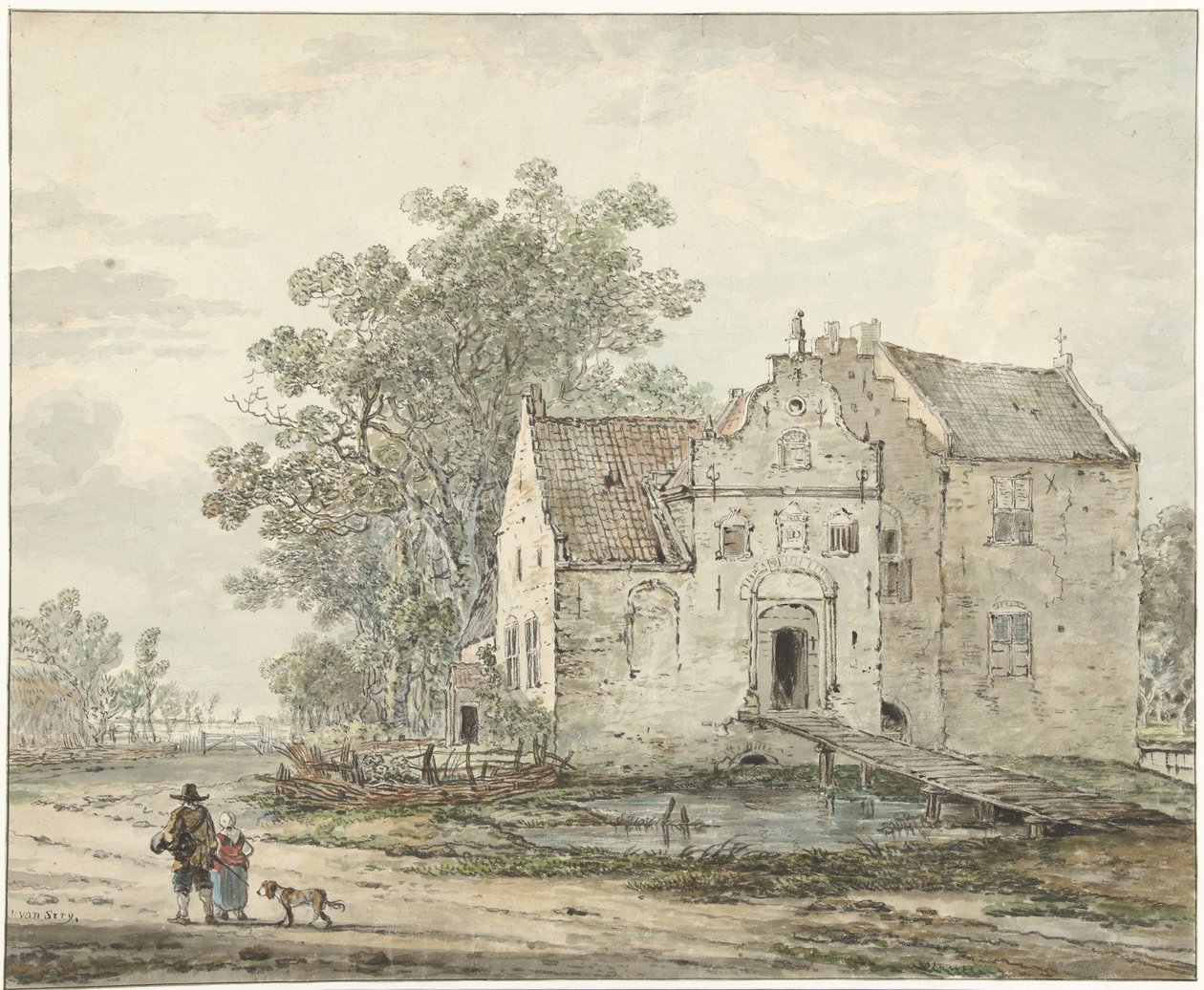 Castello di IJzendoorn nella Betuwe da Jacob van Strij