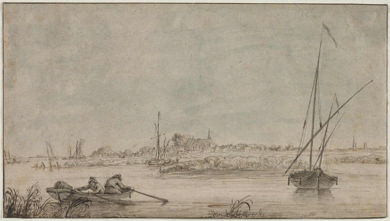 Veduta di Dordrecht dal Fiume da Jacob van Strij