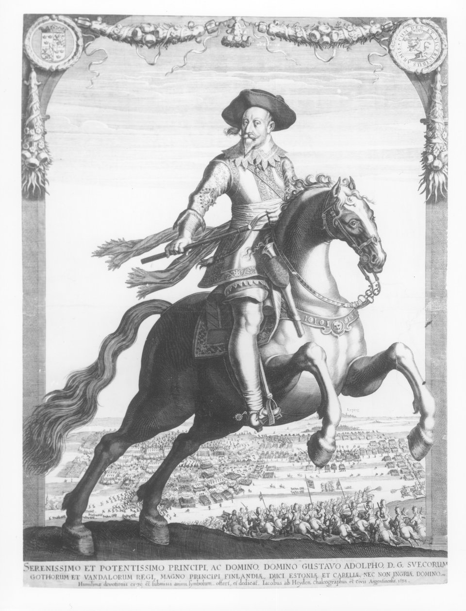 Gustavo Adolfo II, Re di Svezia, a cavallo da Jacob van der Heyden