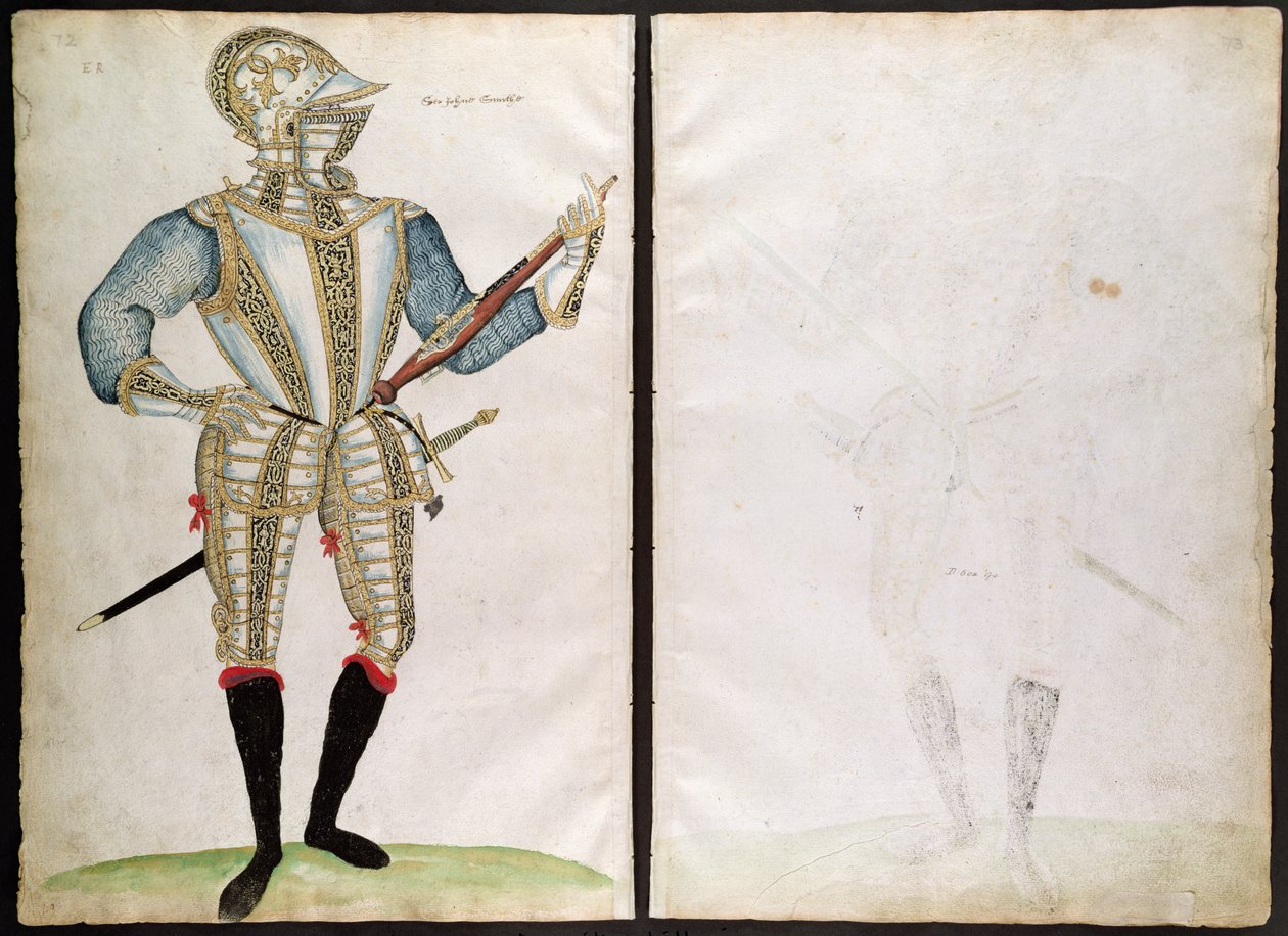 Armatura per Sir John Smith, da un album di armature elisabettiane da Jacobe Halder