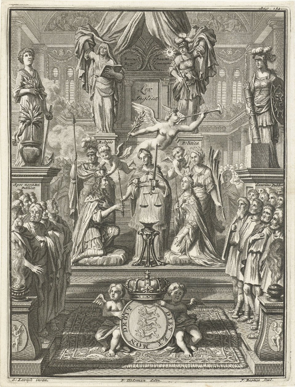 Incoronazione di Guglielmo III e Maria Stuart, 1689 da Jacobus Baptist