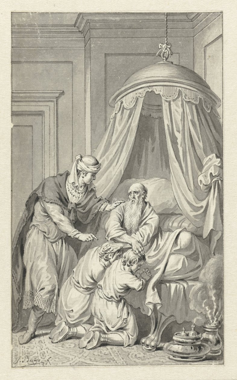 Giacobbe benedice Manasse e Efraim da Jacobus Buys