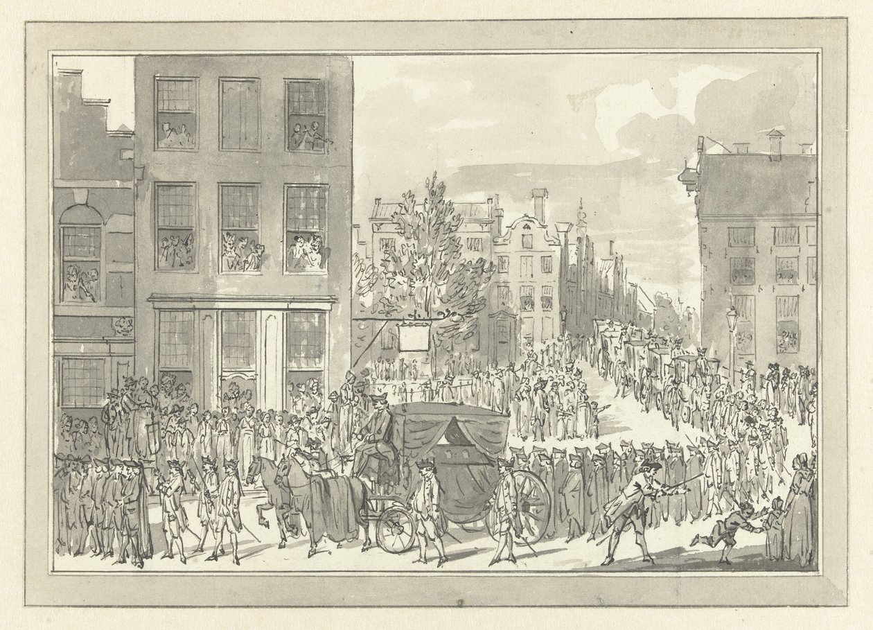 Processione funebre di Wolter Jan Gerrit barone Bentinck ad Amsterdam, 28 agosto 1781 da Jacobus Buys