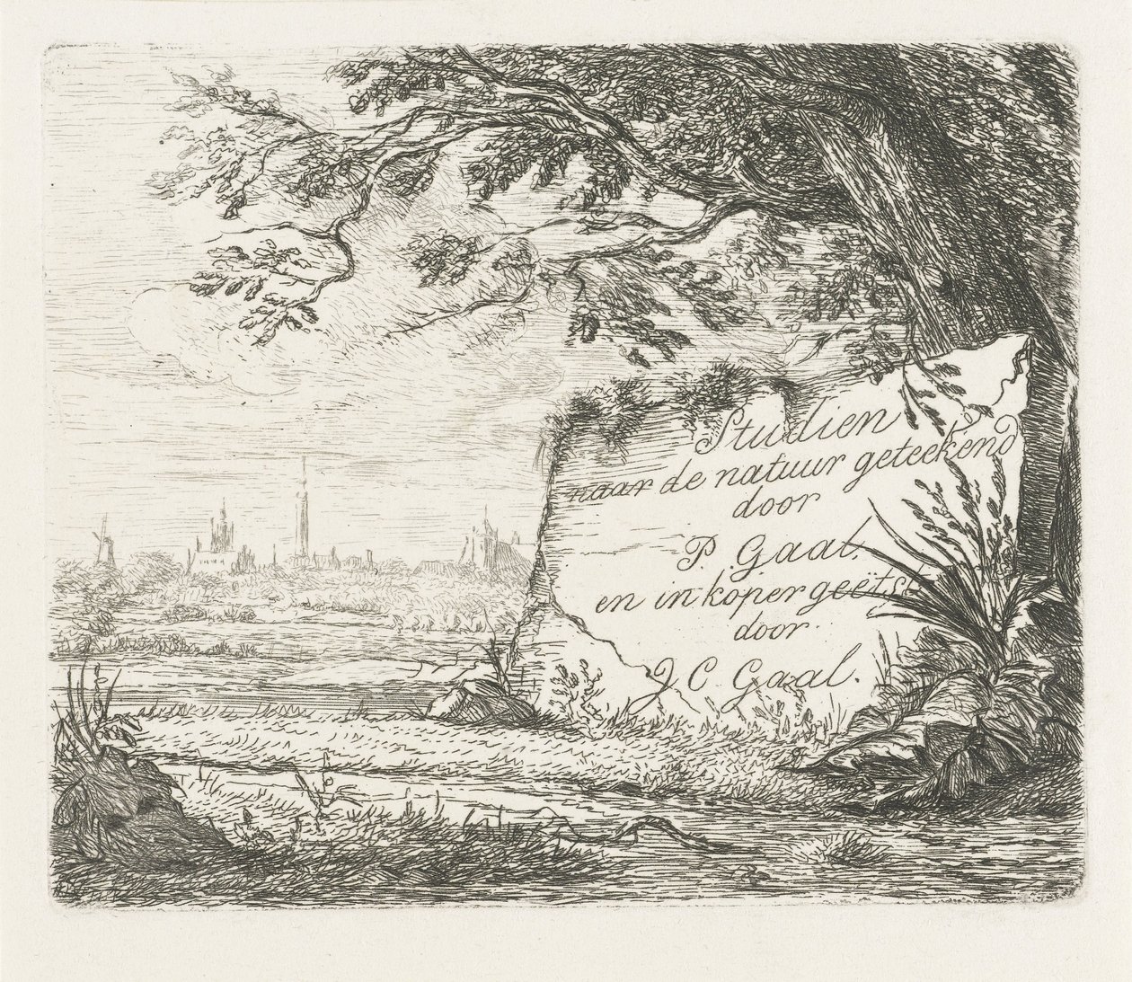 Frontespizio per: Studi dalla natura disegnati da Jacobus Cornelis Gaal