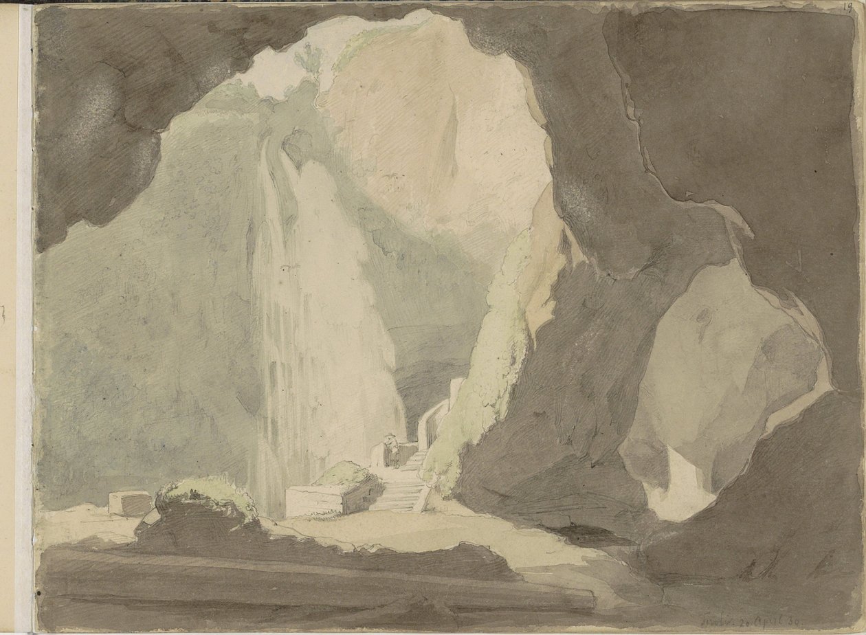 Cascata a Tivoli da Jacobus Everhardus Josephus van den Berg