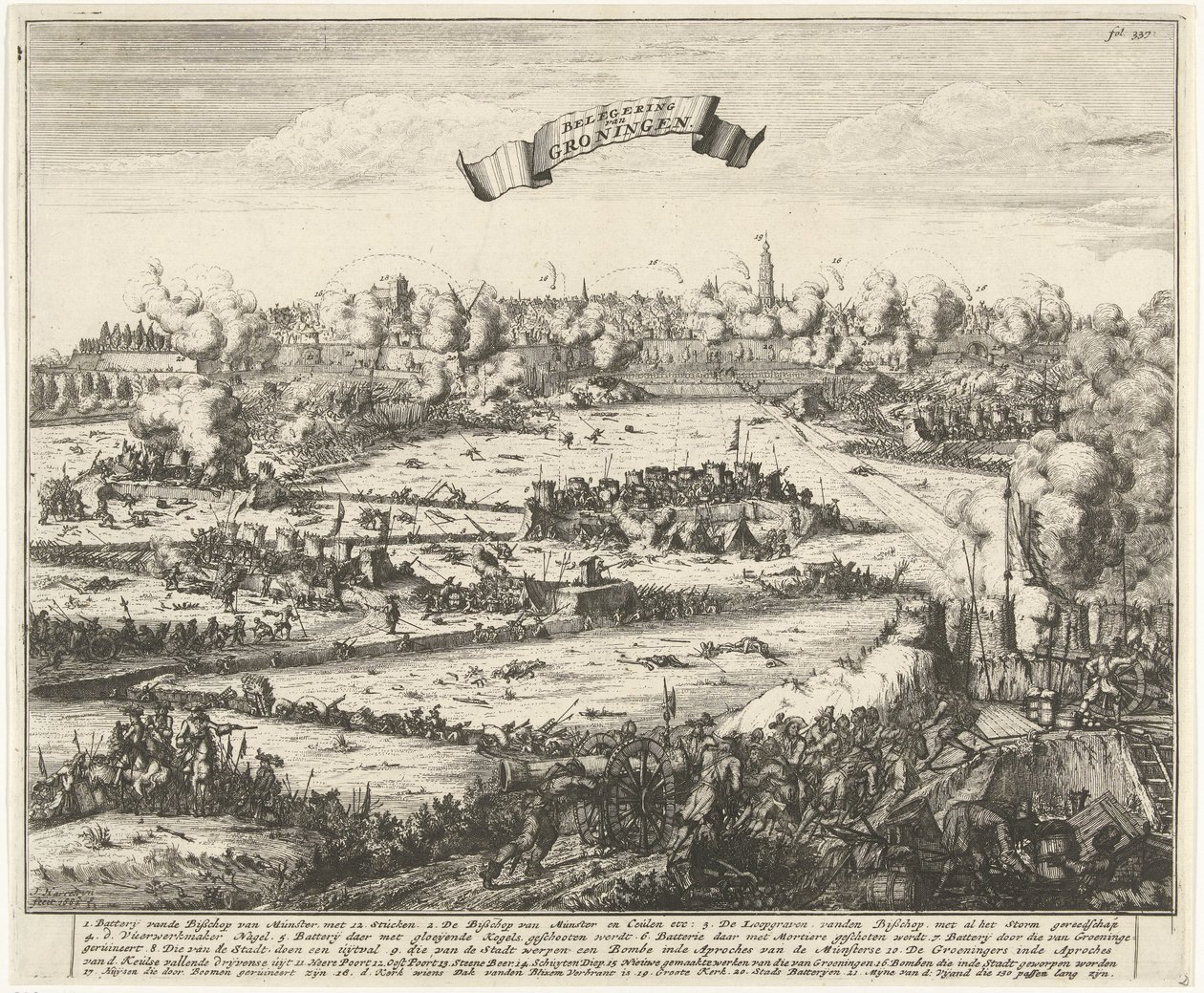 Assedio di Groningen, 1672 da Jacobus Harrewijn
