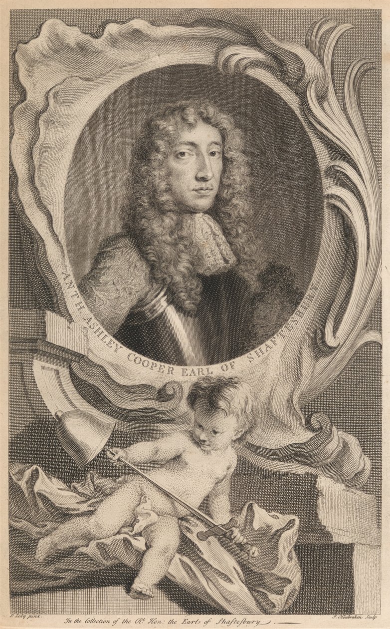 Anthony Ashley Cooper, conte di Shaftesbury da Jacobus Houbraken