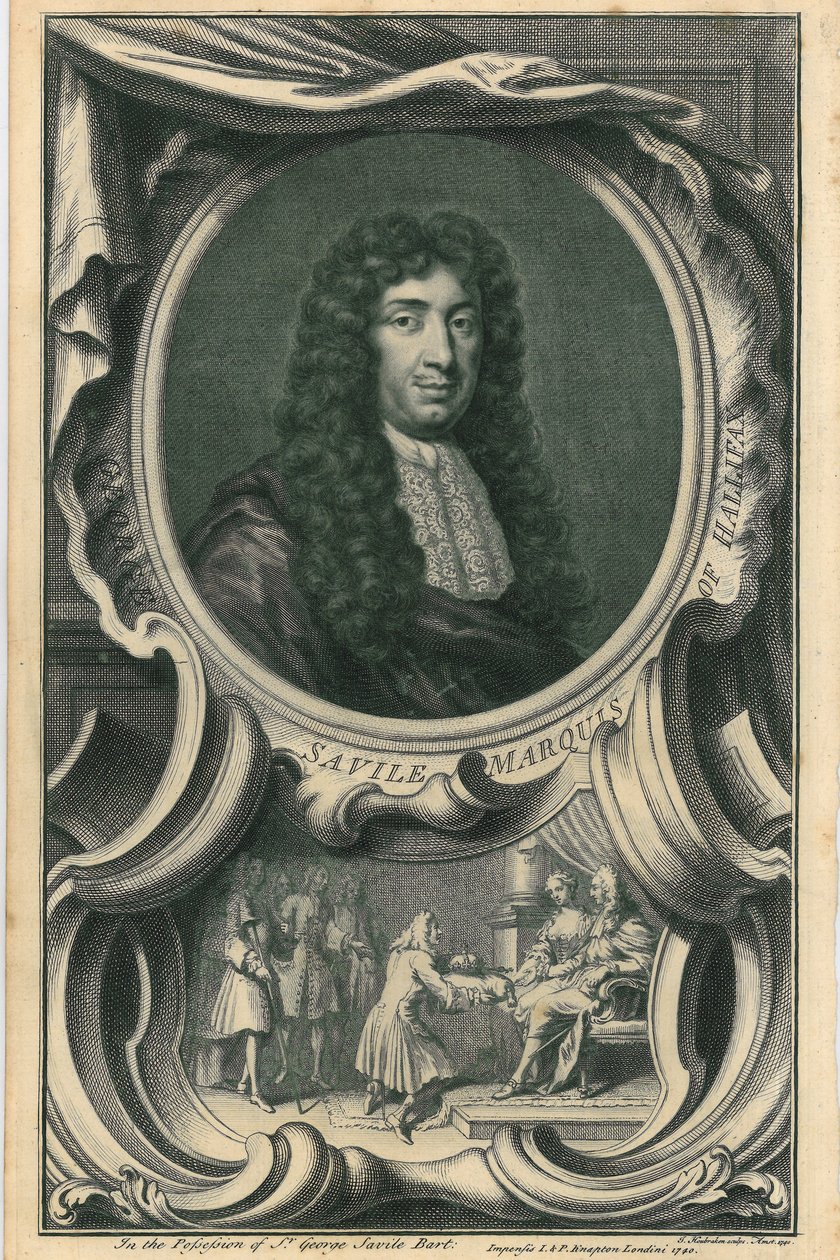 George Savile, Marchese di Halifax da Jacobus Houbraken