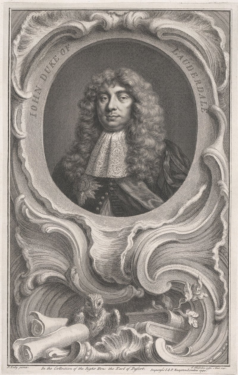 John Maitland, duca di Lauderdale da Jacobus Houbraken