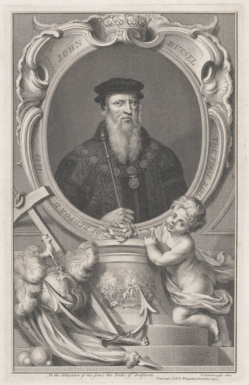 John Russell, primo conte di Bedford da Jacobus Houbraken