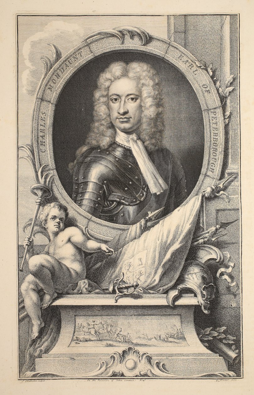 Ritratto di Charles Mordaunt, Conte di Peterborough, illustrazione da 