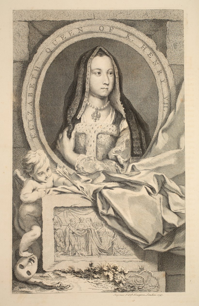 Ritratto di Elisabetta, Regina di Enrico VII, illustrazione da 
