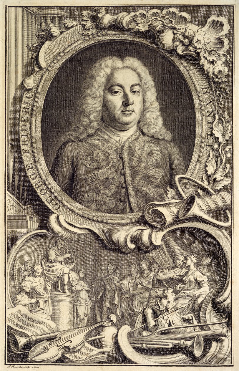 Ritratto di G.F. Handel, con titolo 