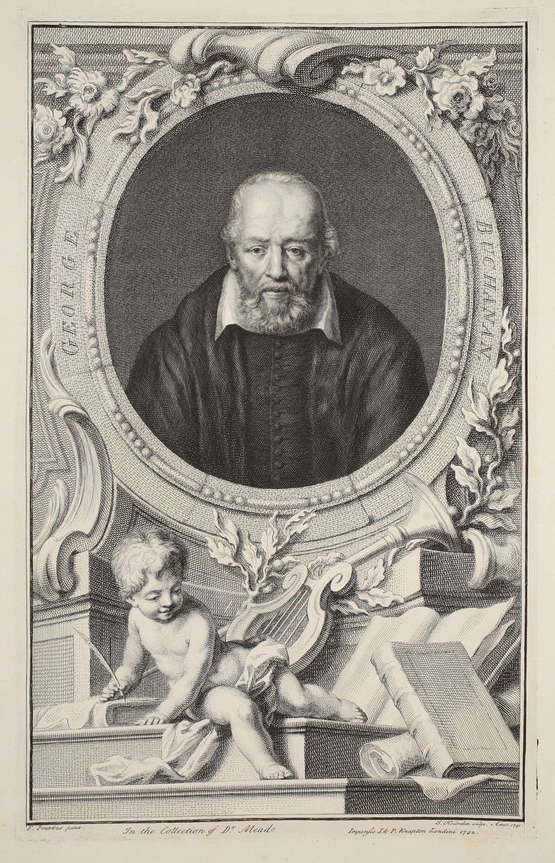 Ritratto di George Buchanan, dopo Frans Pourbus, illustrazione da 