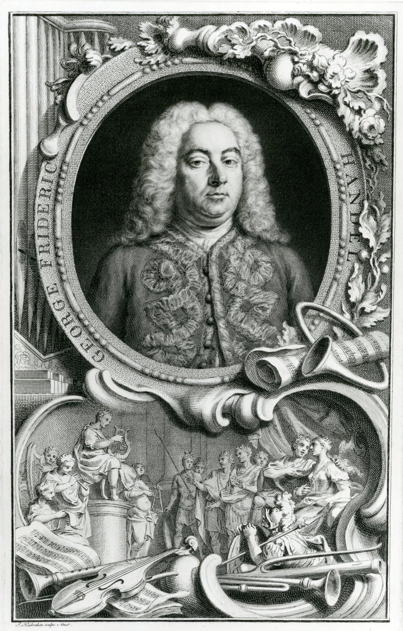 Ritratto di George Frederick Handel, 1768 da Jacobus Houbraken
